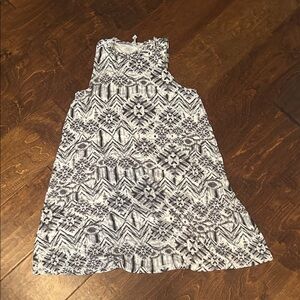 Final Touch Black and White Patterned Mini Dress